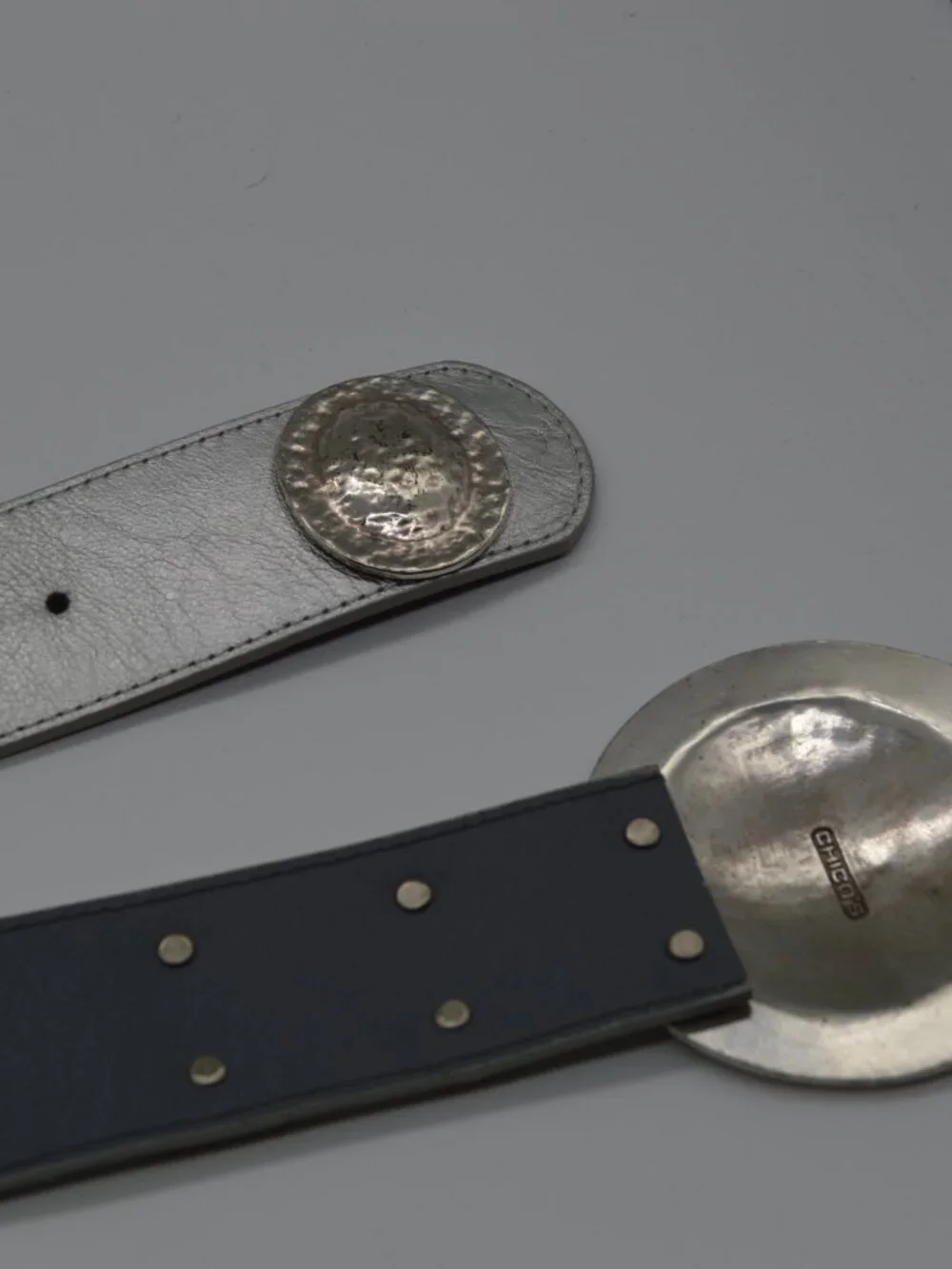 Chiocs leather silver belt